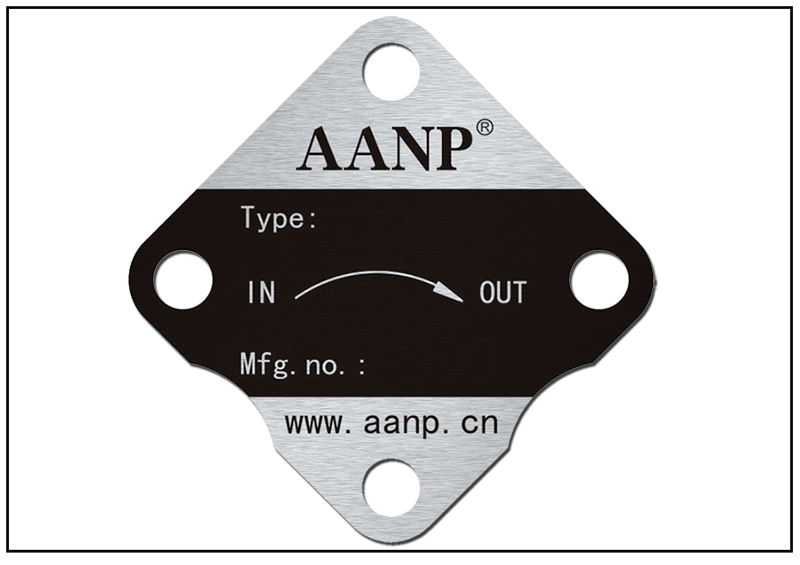 泵閥設(shè)備防偽銘牌標牌